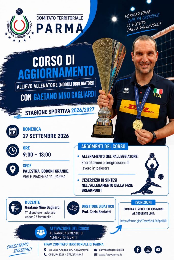 Indizione Corso Aggiornamento Allievi allenatori (Moduli Obbligatori)